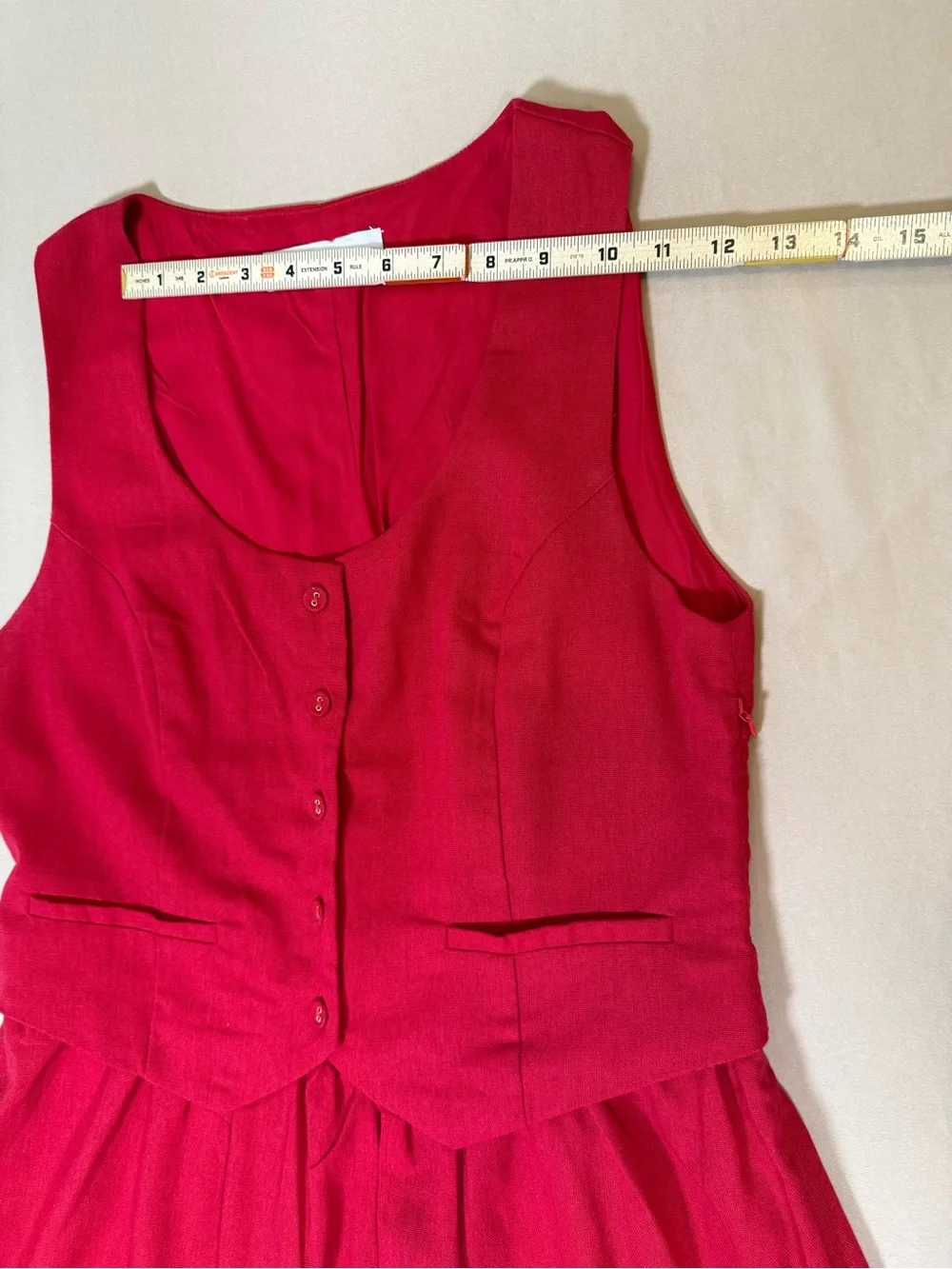 Petal & Pup Milani Mini Sleeveless Dress with Vest Front, size Medium.